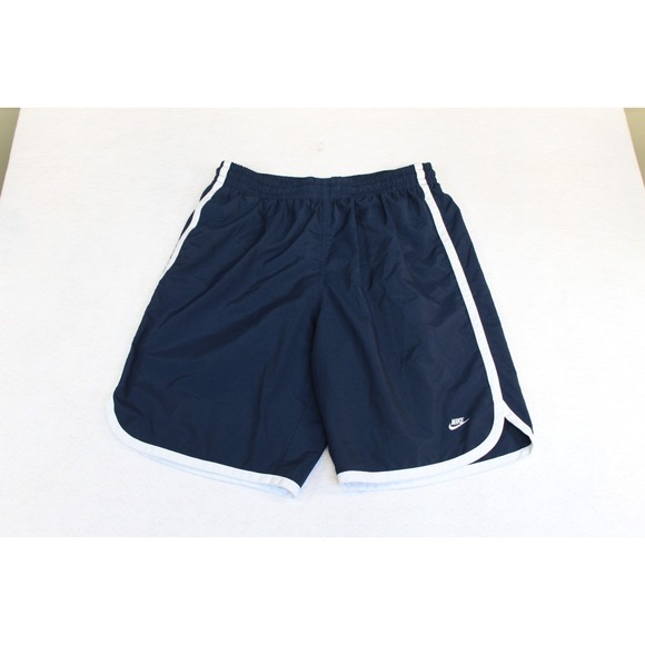 Nike Other - Nike Basketball Athletic Shorts Mens XL Navy Blue Mesh Lined Elastic Waist Swoos